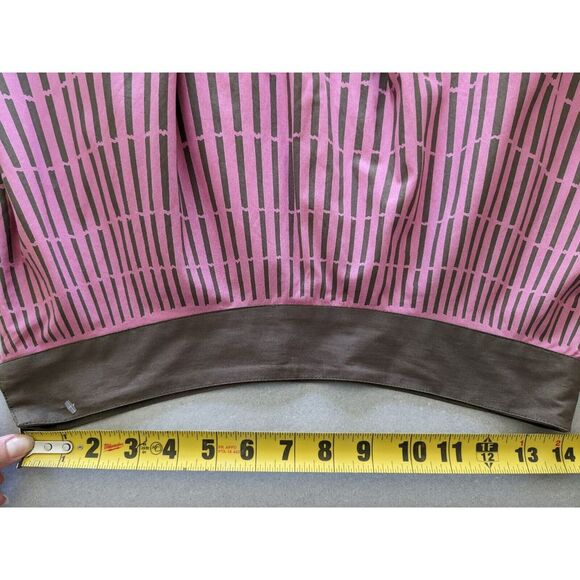 ANTHROPOLOGIE ODILLE Sz 6 Floral Tropical Stripe Pink A-Line Flair Skirt EUC - Picture 7 of 8